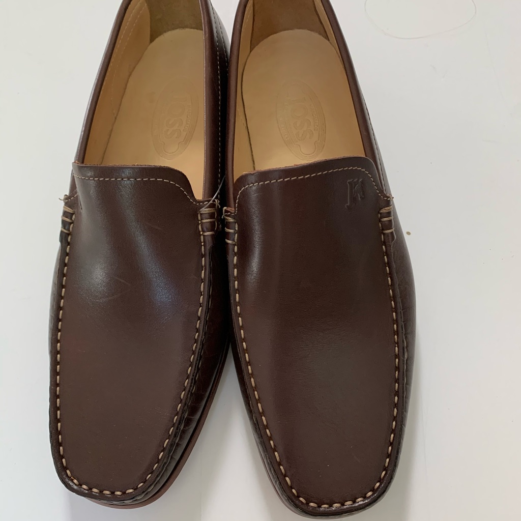 Mens Joss Hand-Made Leather Penny Loafers Shoes 40